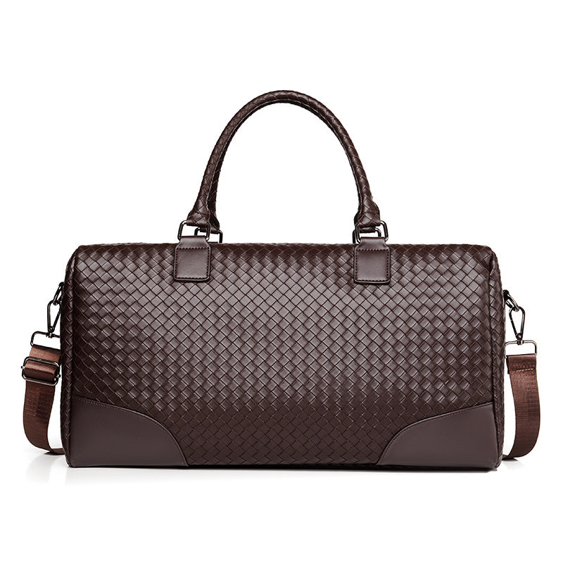 Woven Leather Travel Duffel Brehn