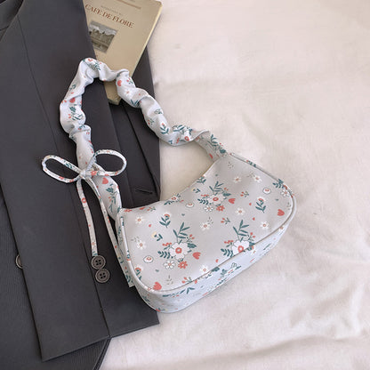 Blumenmuster Schultertasche