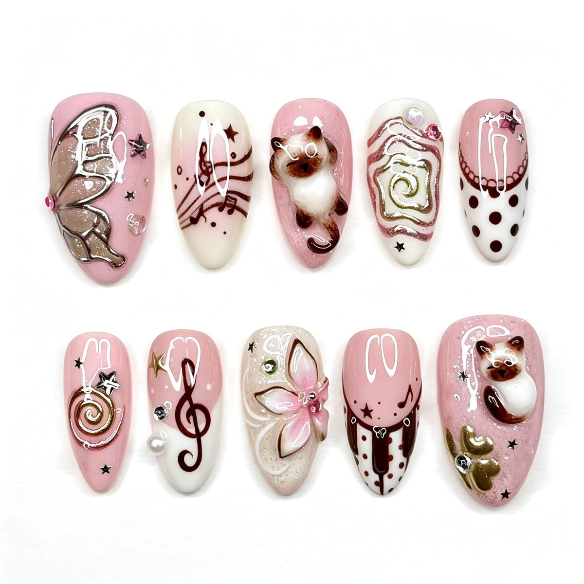 Künstlerische Press-On Nagelkollektion