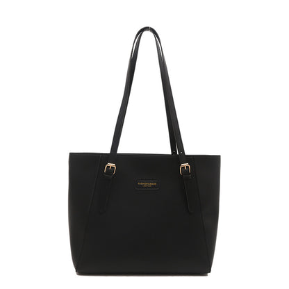 Elegante Kunstleder Tote Bag mit Schal-Detail