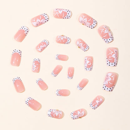 Floral Französische Spitze Acryl Nagelkunst Brehn