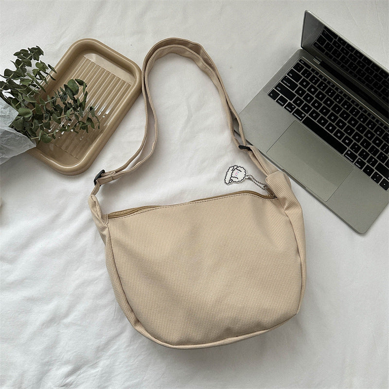 Lässige Stoff Schultertasche