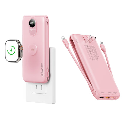 Tragbare Powerbank mit Qi-Ladefunktion und Kabelgebundenem Schnellladesystem Brehn