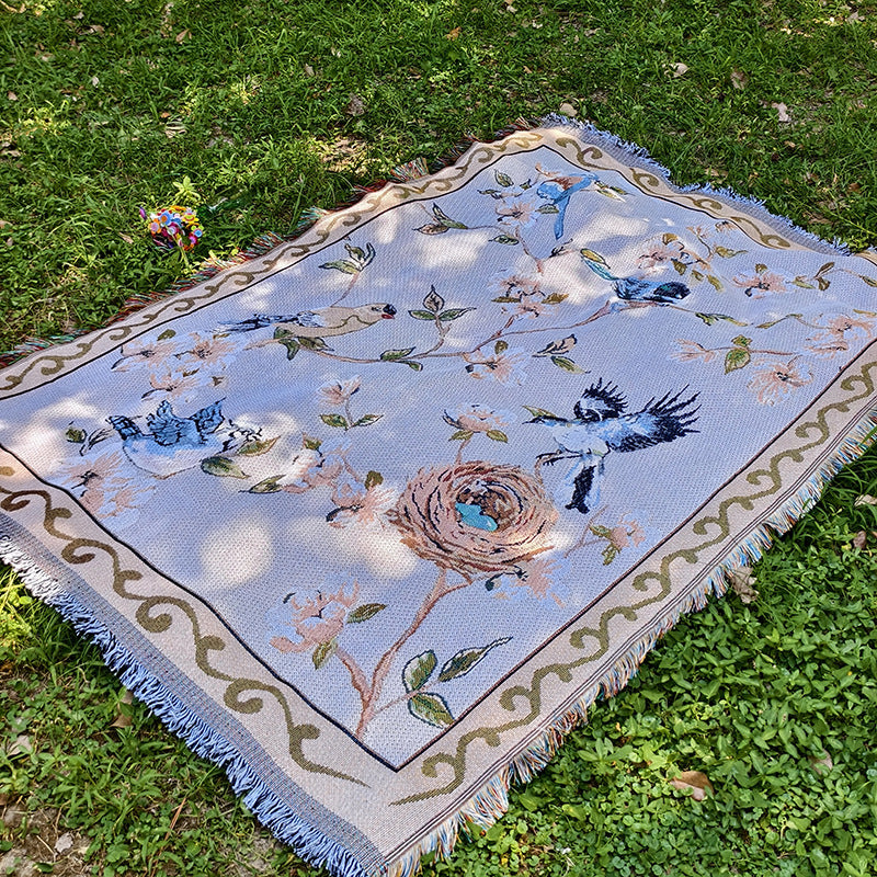 Künstlerisch Floral Musterteppich Wurfdecke