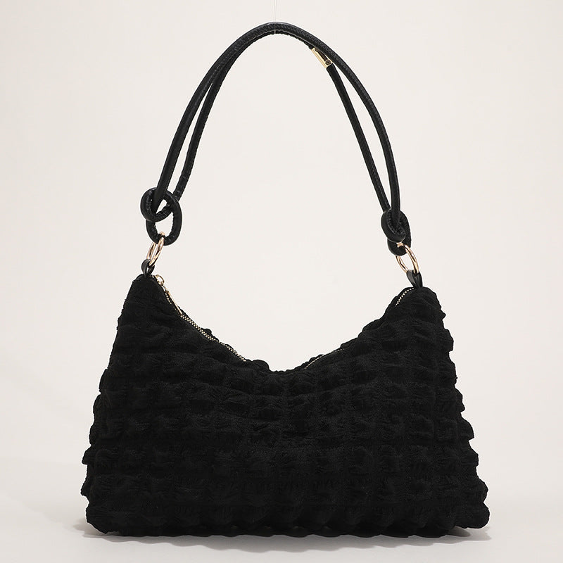 Strukturierte Plüsch-Handtasche