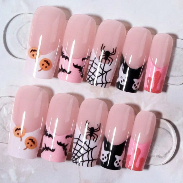 Halloween-Themen Press-On Nagelkunst Set Brehn