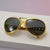 Glamouröse Übergroße Retro-Sonnenbrille Brehn