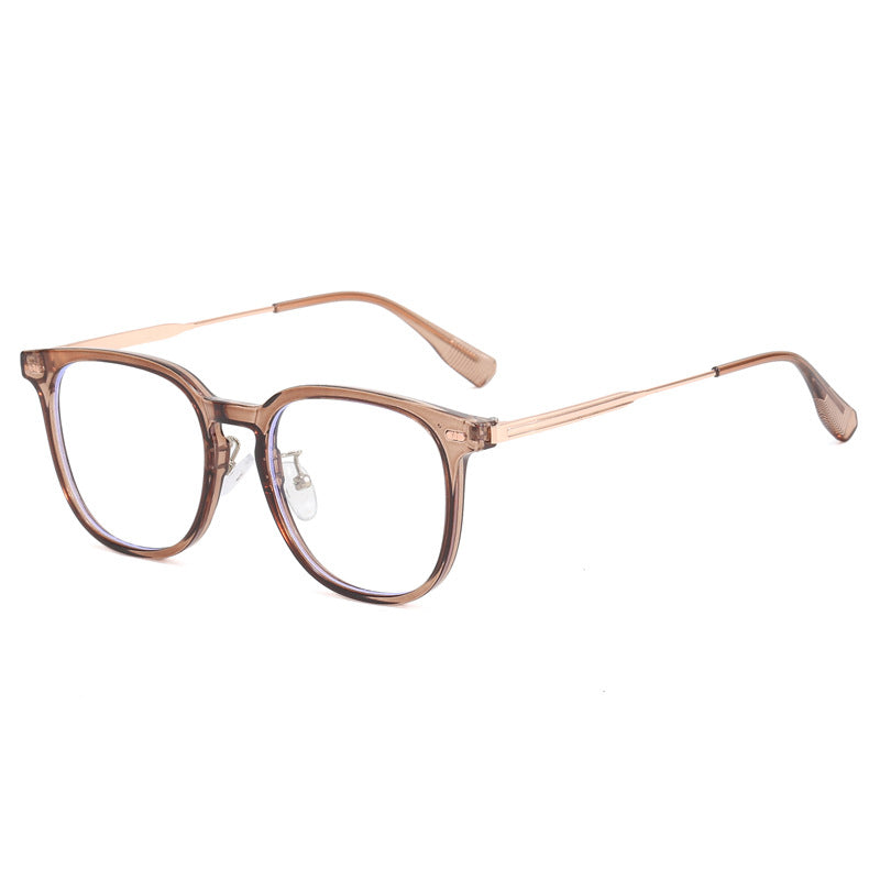 Damen klare rechteckige Brille mit filigranem Metallrahmen Brehn
