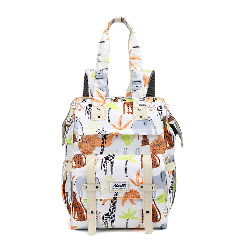 Stylische Tierdruck Windelrucksack Brehn