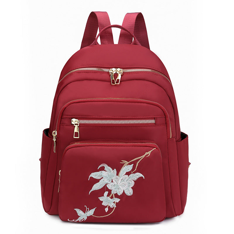 Bestickter Mehrfach-Taschen Rucksack