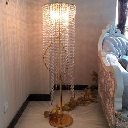 Elegante Kristallperlen Stehlampe