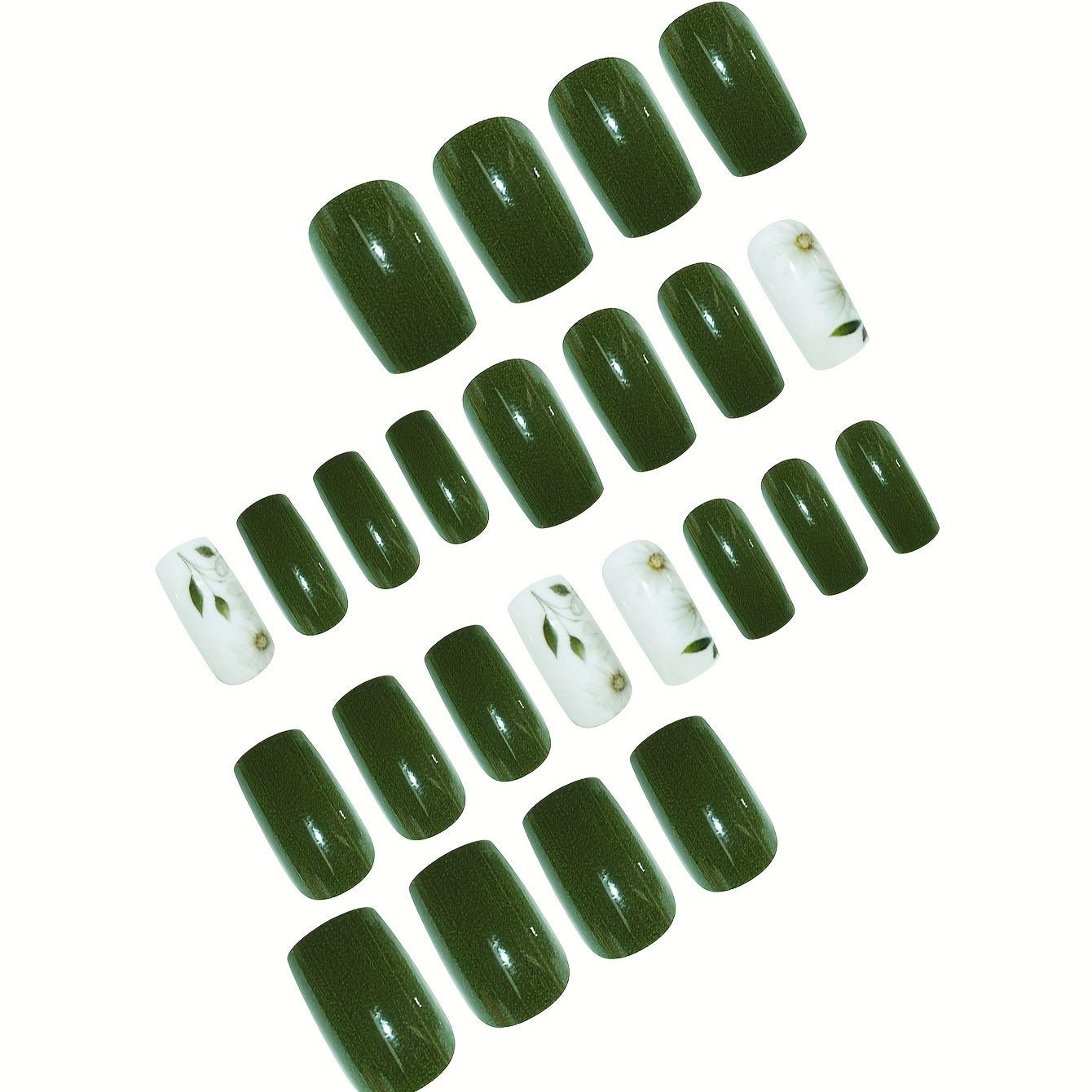 Elegantes floral verziertes Press-On-Nagelset Brehn