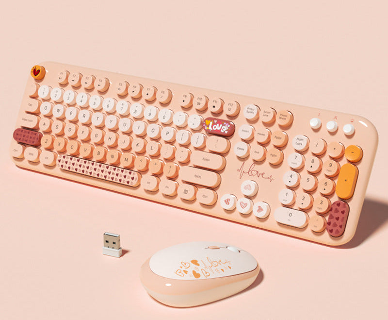 Niedliche Themen Drahtlos Tastatur und Maus Set Brehn