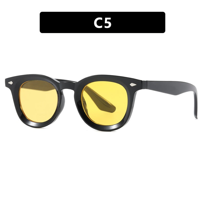 Damen modische Cat-Eye Sonnenbrille mit transparentem Rahmen Brehn