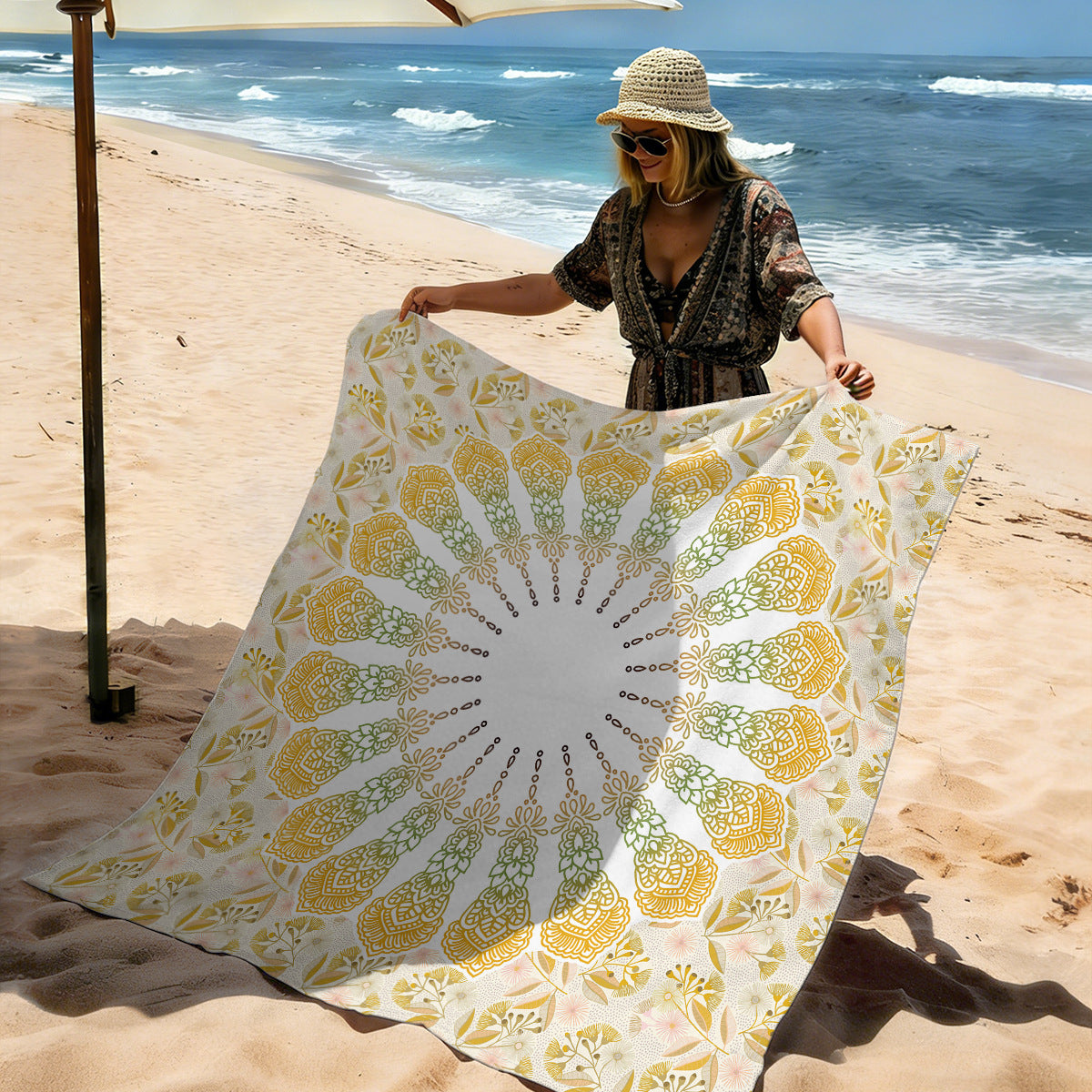 Mandala Design Strandmatte Brehn