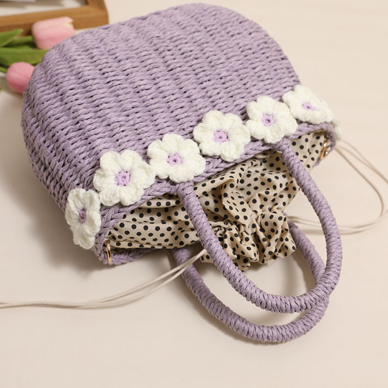 Damen Handtasche mit floralen Verzierungen Brehn