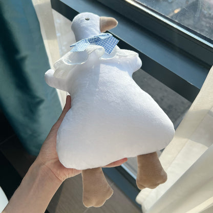 Plüsch-Ente Komfortkissen mit Gingham Schleife
