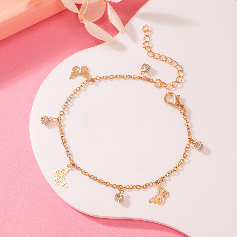 Schmetterlings Charm Fußkette Brehn