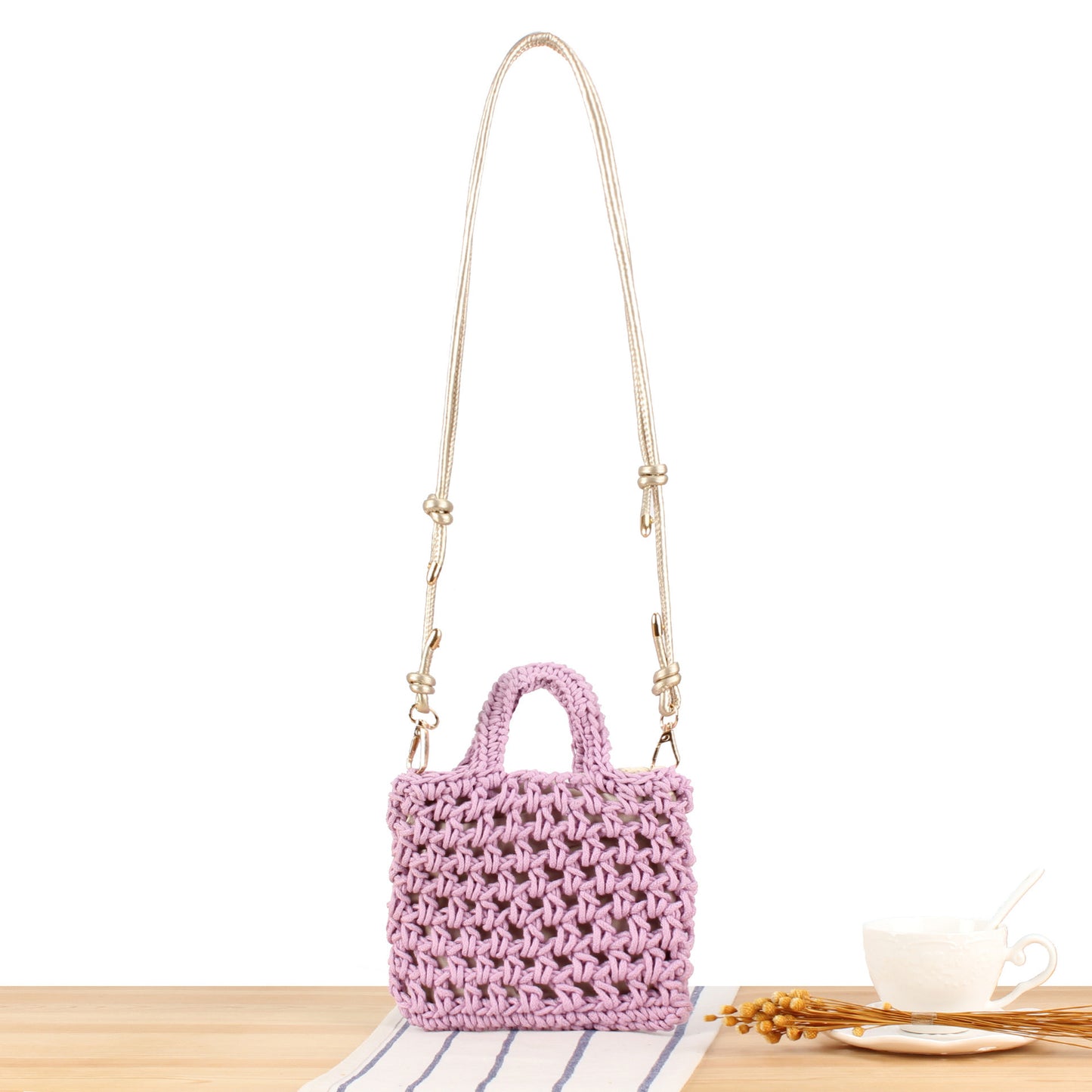Handtasche Im Modernen Makramee-Design Brehn