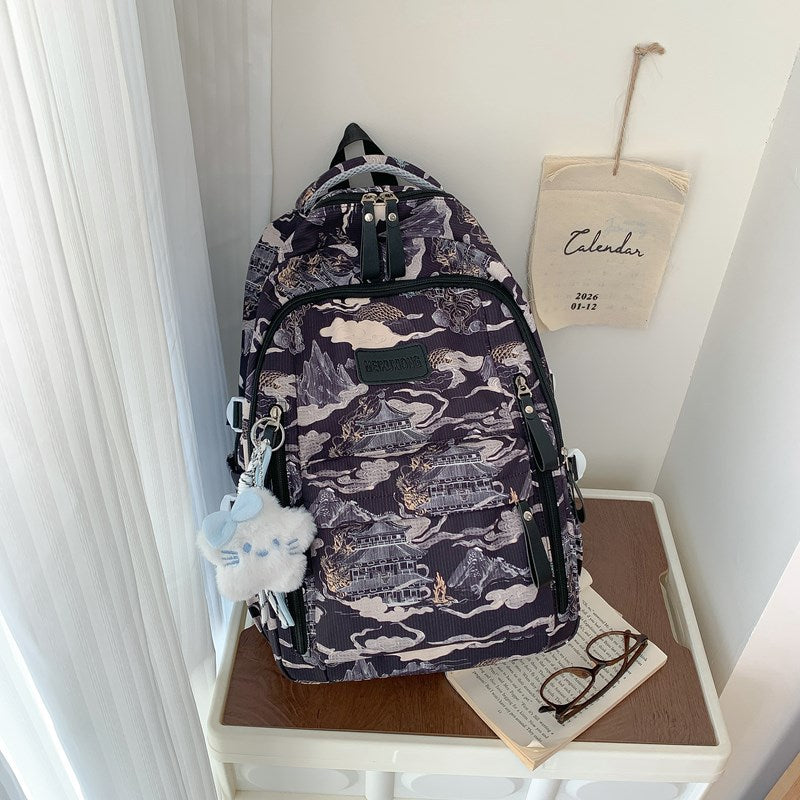 Stylische Illustrierte Rucksack Brehn