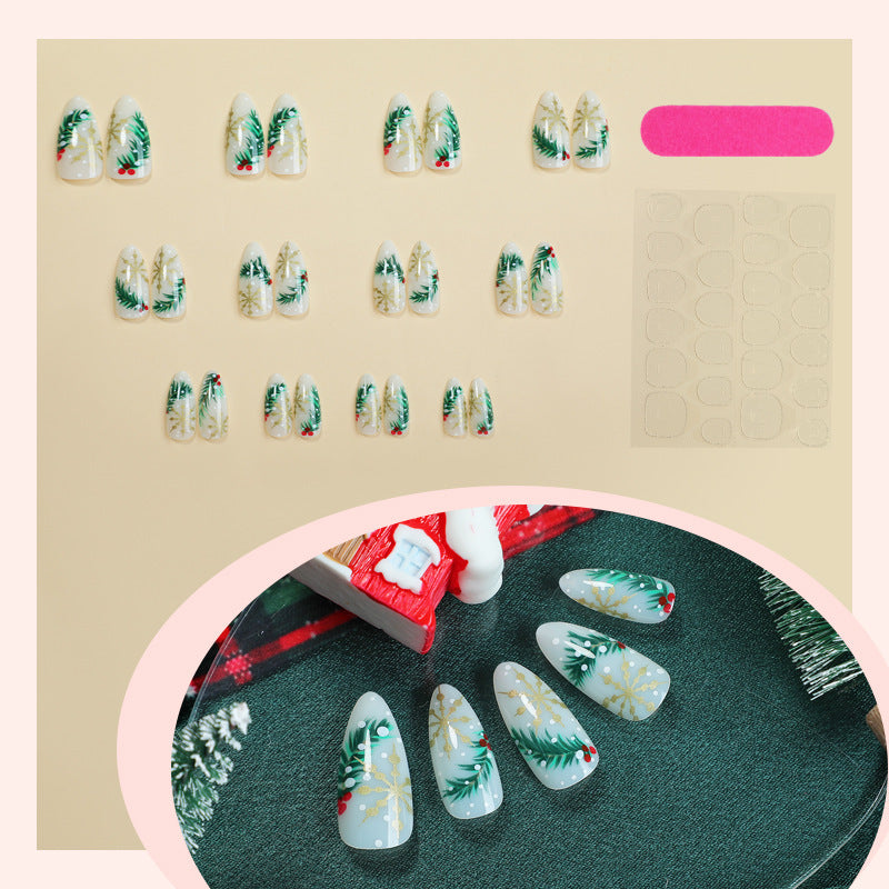 Kunstnagelset mit festlichem Winterdesign Brehn