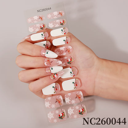 Festliche Feiertags-Nagelkunst-Wraps