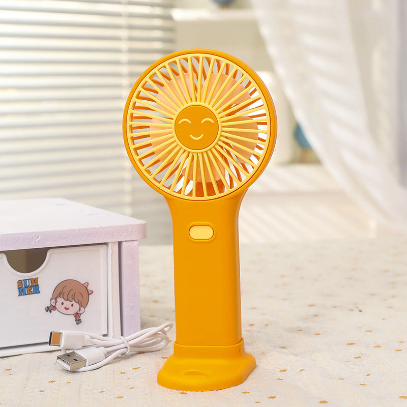 Damen Tragbarer Handventilator mit lächelndem Gesicht und USB-Ladefunktion Brehn