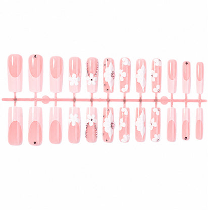 Florales Akzent Press-On Nagelkunst Kit Brehn