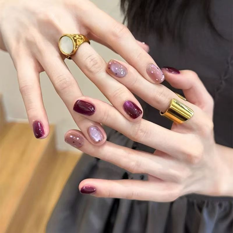 Ombre Glitter Press-On Nail Set Brehn