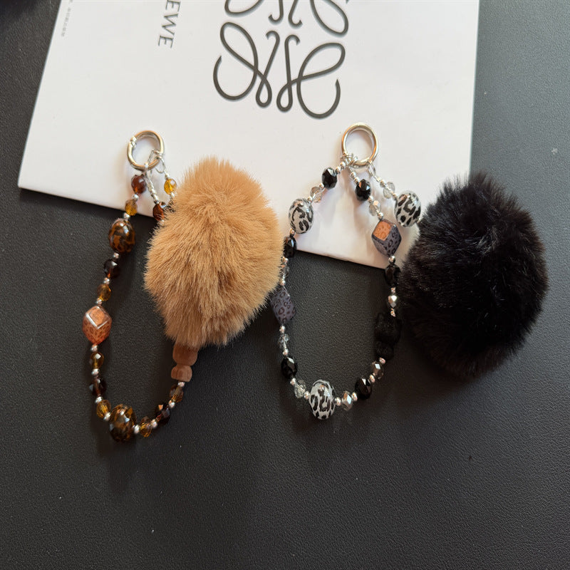 Verspielt Faux Fur Pom Pom Schlüsselanhänger Brehn