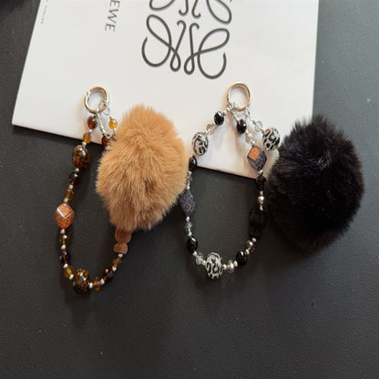 Verspielt Faux Fur Pom Pom Schlüsselanhänger Brehn