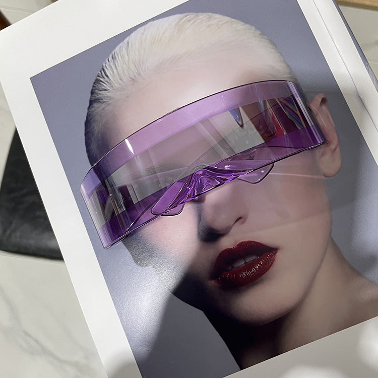 Damen futuristische visierähnliche Sonnenbrille Brehn