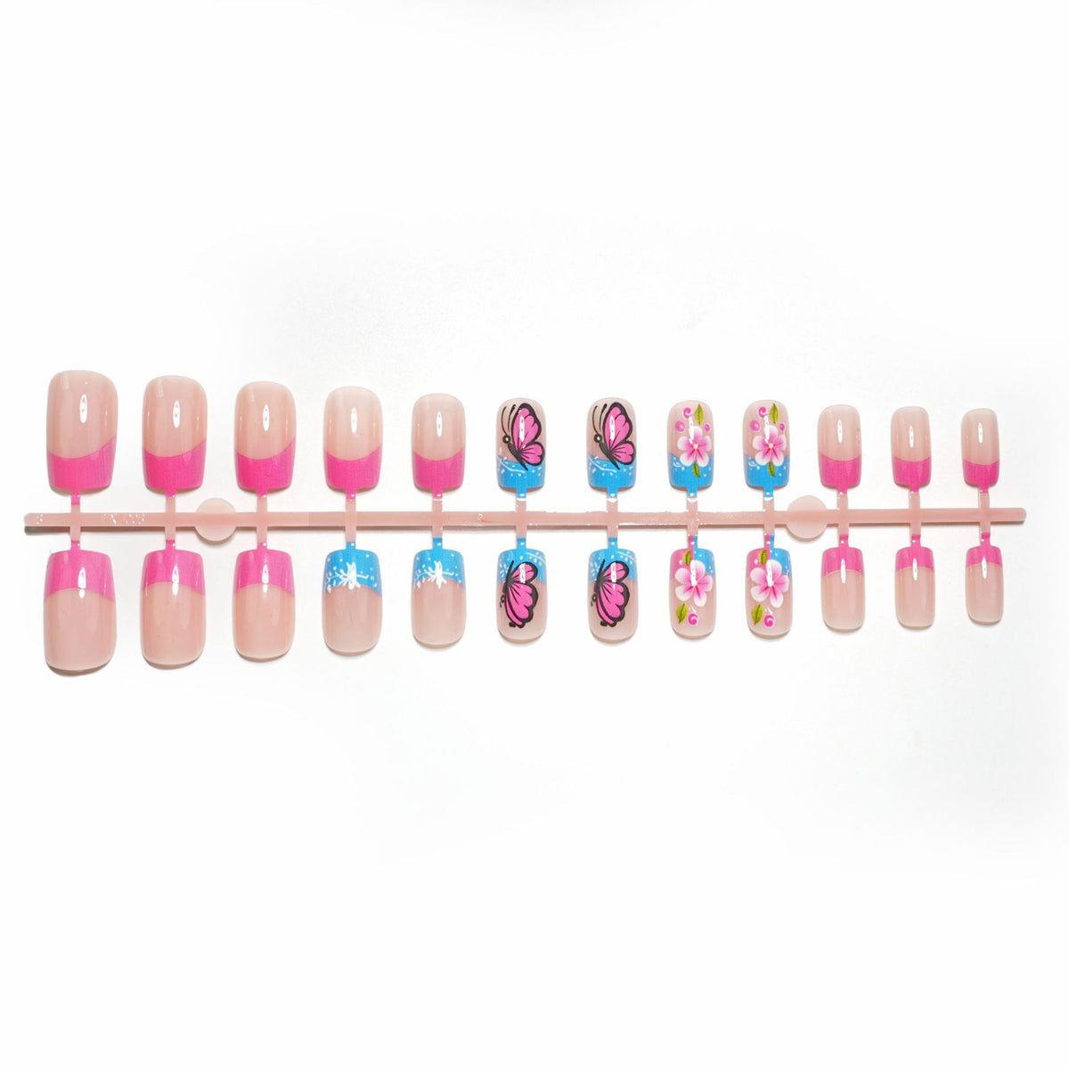 Dekorativer Press-On Nagelset