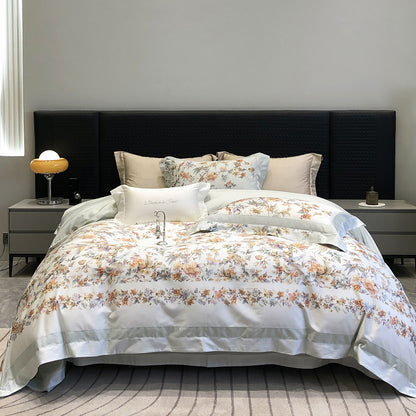Luxuriöses Baumwollsatin-Bettwäsche-Set mit Tier-Toile-Motiv und Satinkante