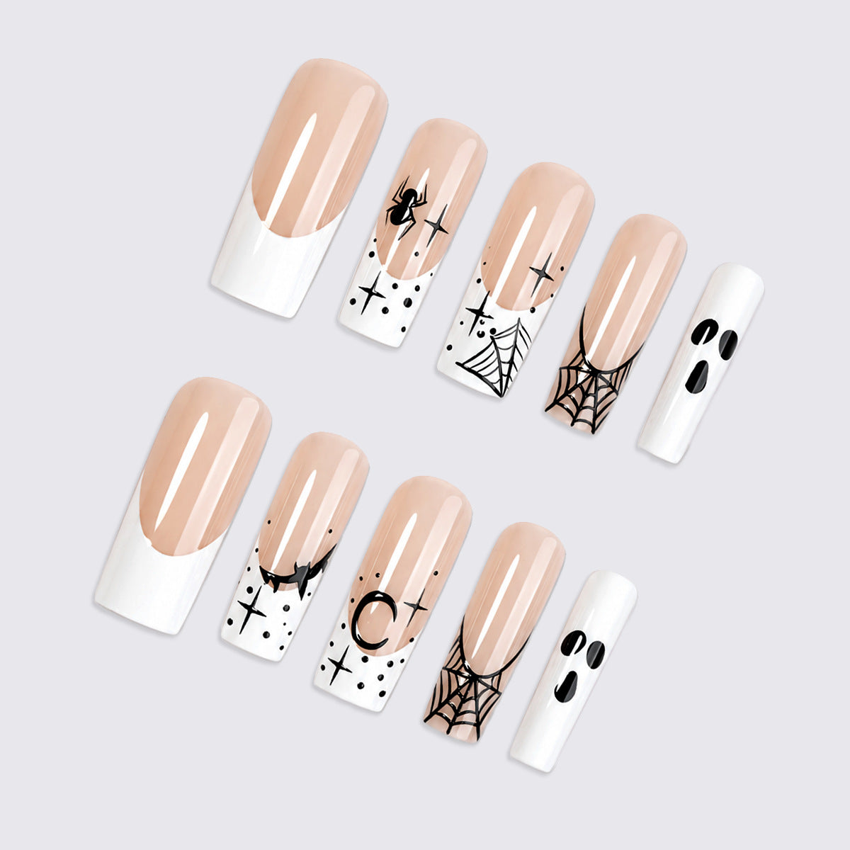 Halloween-Themen Press-On Nagelkunst Set Brehn