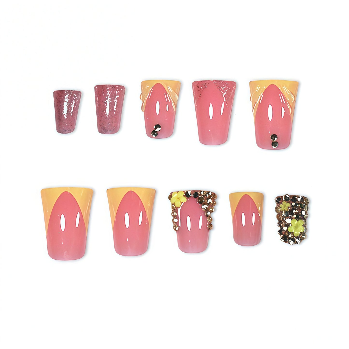 Dekorative Florale 3D Nagelkunst Erweiterungen Brehn