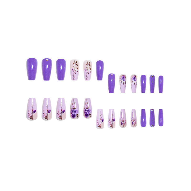 Elegante Blumenmuster Nagelwickel Brehn