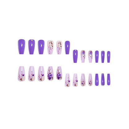 Elegante Blumenmuster Nagelwickel Brehn
