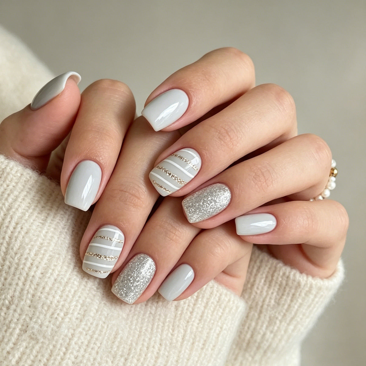 Elegante Glitzer-Nagelkunstverzierungen Brehn
