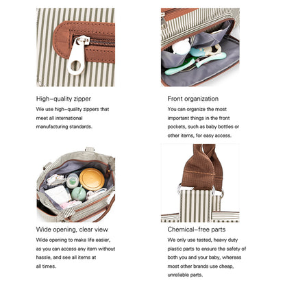Stilvolle Wickeltasche-Set Brehn