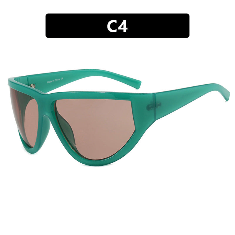 Damen futuristische Sonnenbrille mit sportlichem Design und flexiblen Gläsern Brehn