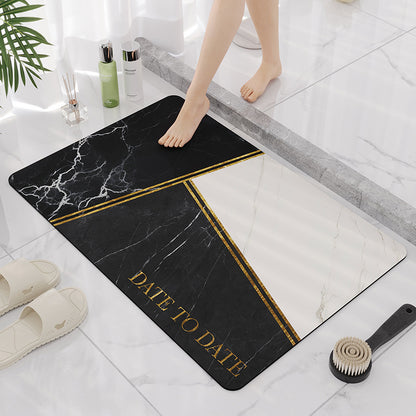 Elegante Marmor Design Badezimmermatte Brehn