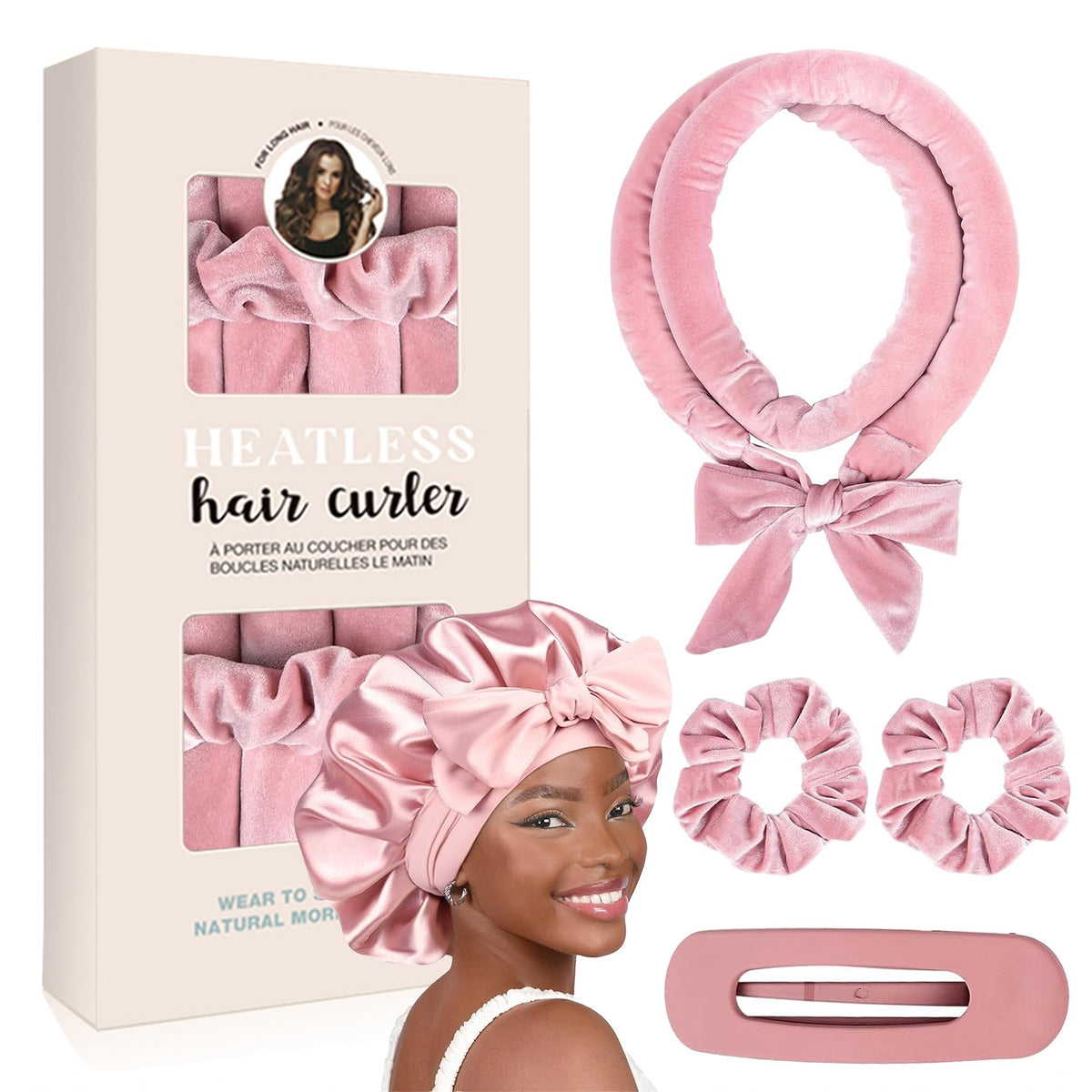 Hitzefreies Satin-Haarlocken-Set