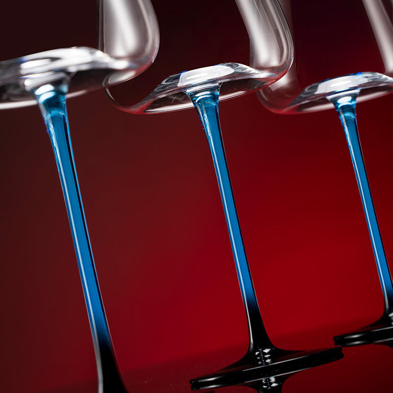 Kristallglas Blau Stiel Burgunder Weinglas Mit Blauem Berg Weinkaraffen Sets | Brehn