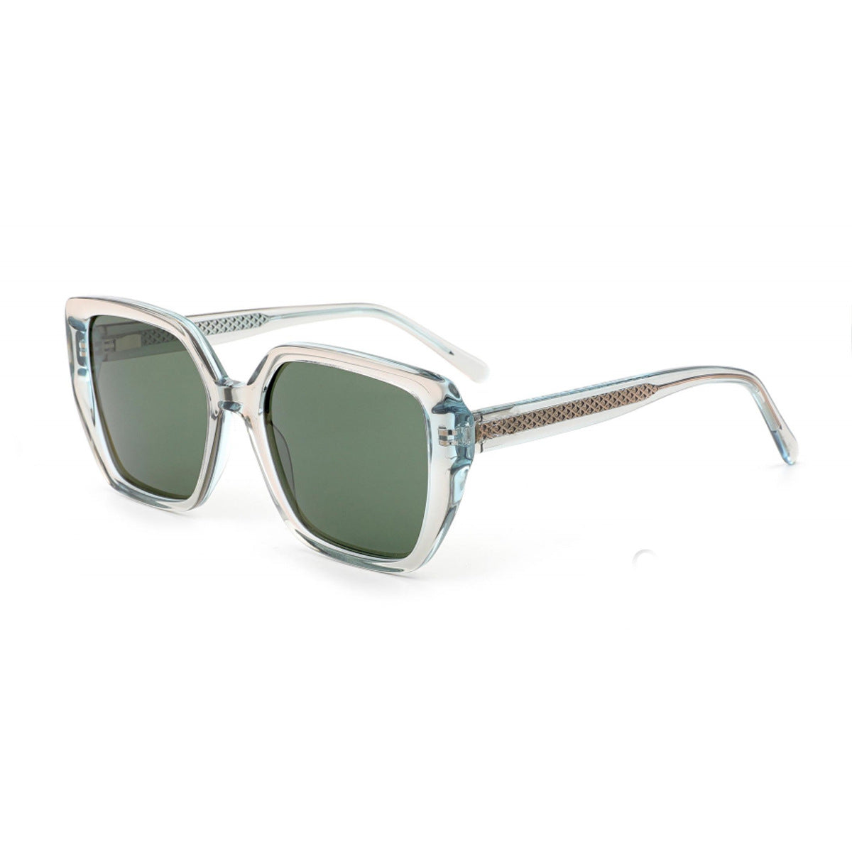 Damen große quadratische Sonnenbrille mit innovativem Rahmen und polarisierten Gläsern Brehn