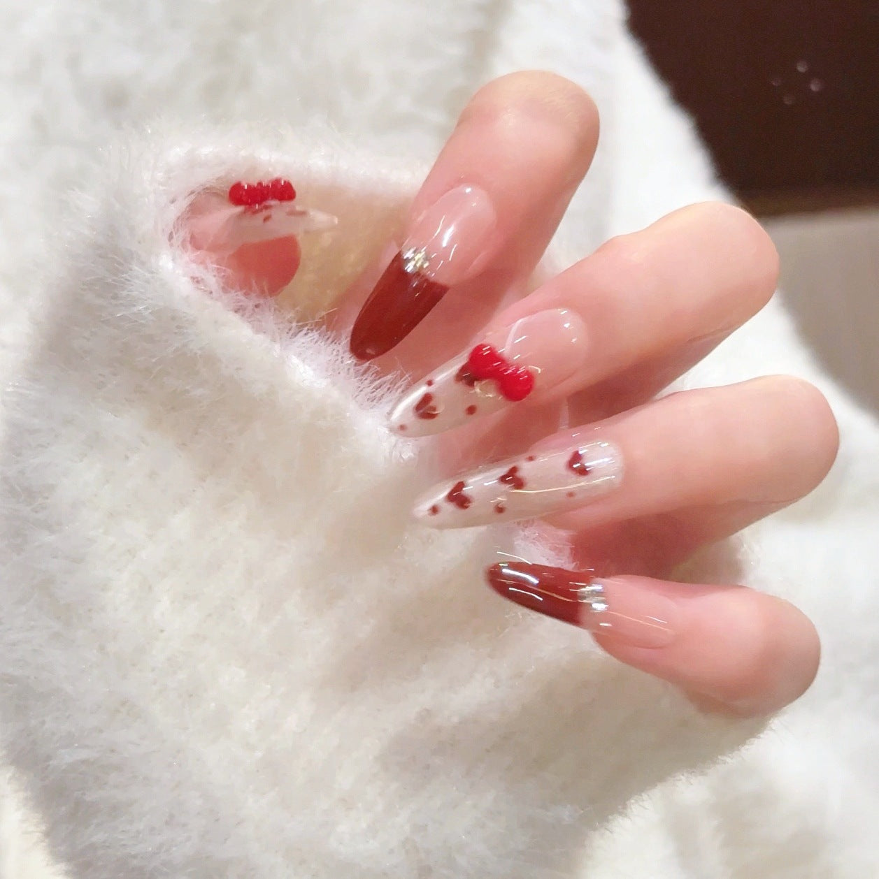 Künstlerisches Press-On Nail Set Brehn