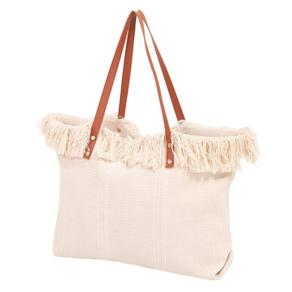 Strandtasche mit Auffälligem Fransenrand Brehn