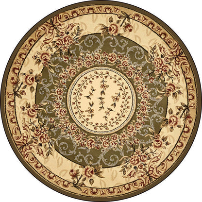Runder Vintage Floral Teppich