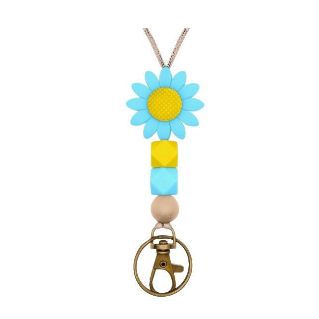 Bunter Blumen-Themen Perlen Schlüsselanhänger Halter Brehn