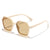 Damen elegante Sonnenbrille im modernen Hexagon-Design Brehn